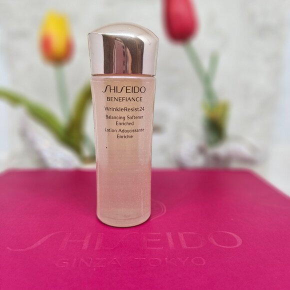 3X Shiseido Benefiance WrinkleResist24 Balancing Softener Enriched-.84 oz/25ml - Picture 2 of 4